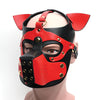 665 Bondage Pup Hood - O/S Black/Red