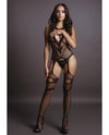 Shots Le Desir Suspender Bodystocking Black O/S