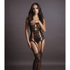 Shots Le Desir Lace Suspender Bodystocking Black O/S
