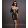 Shot Le Desir Long Sleeved Mini Dress Black O/S