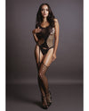 Shots Le Desir Fence Suspender Bodystocking Black O/S