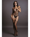 Shots Le Desir Shredded Bodystocking Black O/S