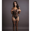 Shots Le Desir Fishnet & Lace Bodystocking Black O/S