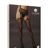 Shots Le Desir Suspender Rhinestone Pantyhose Black O/S