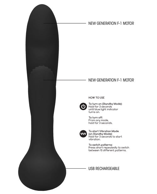 Shots Elegance Rechargeable G-Spot - Black