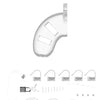 Shots Man Cage Chastity 3.5" Cock Cage w/Plug Model 10 - Clear