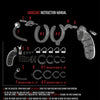 Shots Man Cage Chastity 3.5" Cock Cage w/Plug Model 10 - Clear