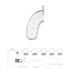 Shots Man Cage 4.5" Cock Cage w/Plug 11 - Clear