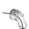 Shots Man Cage 3.5" w/Silicone Urethral Sounding - Clear