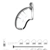 Shots Man Cage 3.5" w/Silicone Urethral Sounding - Clear