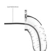 Shots Man Cage 4.5" w/Silicone Urethral Sounding - Clear
