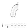 Shots Man Cage 4.5" w/Silicone Urethral Sounding - Clear