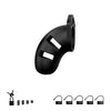 Shots Man Cage Chastity 3.5" Cock Cage Model 20 - Black