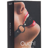 Shots Ouch Ball Gag w/Leather Straps - Black