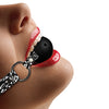 Shots Ouch Love Street Art Fashion Printed Breathable Ball Gag - Black