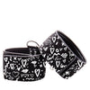Shots Ouch Love Street Art Fashion Printed Hand Cuffs - Black