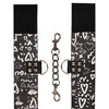 Shots Ouch Love Street Art Fashion Printed Hand Cuffs - Black