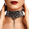 Shots Ouch Love Street Art Fashion Printed Collar w/Leash - Black