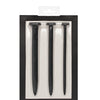 Shots Ouch Urethral Sounding Silicone Screw Plug Set - Black