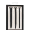 Shots Ouch Urethral Sounding Silicone Rugged Nail Plug Set - Black