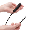 Shots Ouch Extra Long Urethral Sounding Silicone Vibrating Bullet Plug - Black