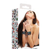 Shots Ouch Old School Tattoo Style Printed Hand Cuffs- Black