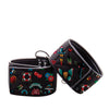 Shots Ouch Old School Tattoo Style Printed Hand Cuffs- Black
