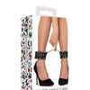 Shots Ouch Old School Tattoo Style Printed Ankle Cuffs- Black
