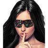 Shots Ouch Old School Tattoo Style Printed Eye Mask - Black