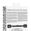 Shots Ouch Old School Tattoo Style Printed Handcuffs w/Handle - Black