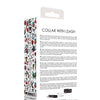 Shots Ouch Old School Tattoo Style Printed Collar w/Leash- Black