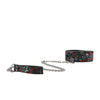 Shots Ouch Old School Tattoo Style Printed Collar w/Leash- Black