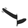 Shots Ouch Double Vibrating Silicone Strap On - Black