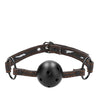 Shots Ouch Breathable Ball Gag w/Denim Straps - Black