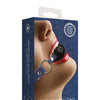 Shots Ouch Breathable Ball Gag w/Denim Straps - Blue