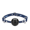 Shots Ouch Breathable Ball Gag w/Denim Straps - Blue