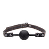 Shots Ouch Silicone Gag w/Denim Straps - Black