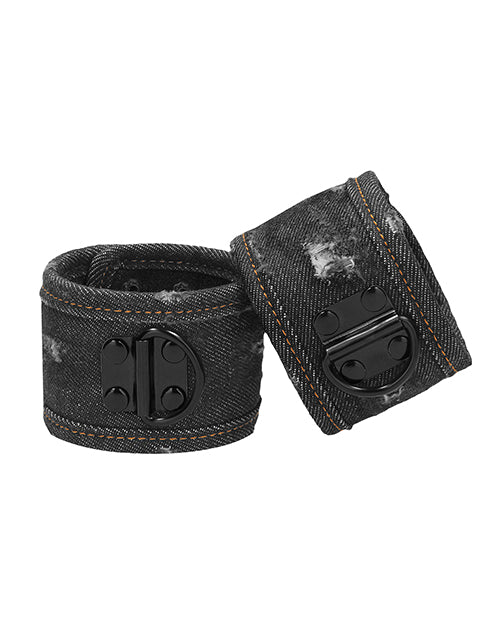 Shots Ouch Demin Handcuffs - Black