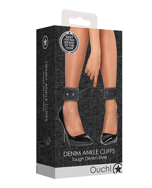 Shots Ouch Denim Ankle Cuffs - Black
