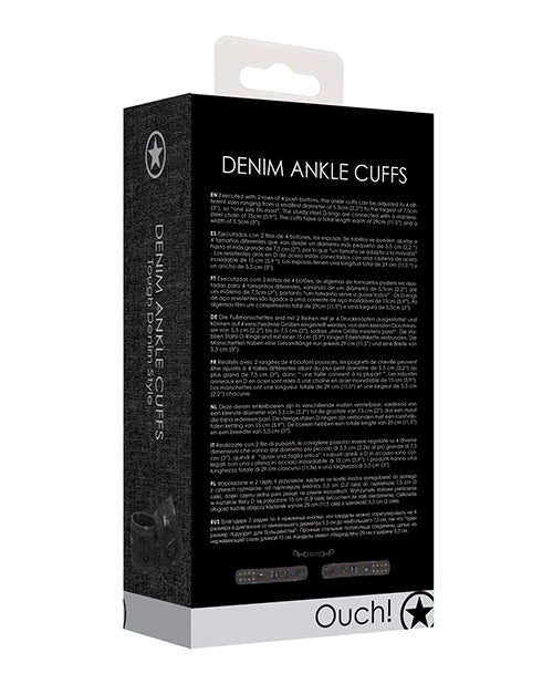 Shots Ouch Denim Ankle Cuffs - Black