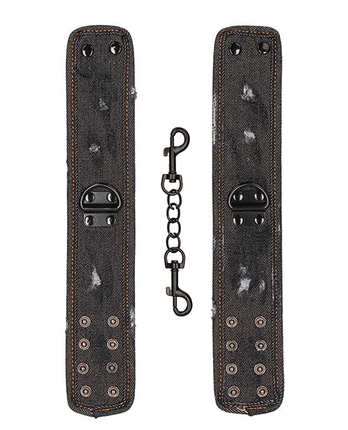 Shots Ouch Denim Ankle Cuffs - Black