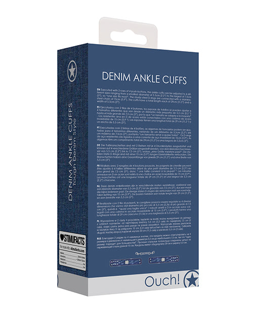 Shots Ouch Denim Ankle Cuffs - Blue