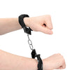 Shots Ouch Denim Metal Handcuffs - Black