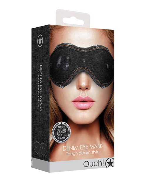 Shots Denim Eye Mask - Black