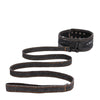 Shots Ouch Denim Collar w/Leash - Black