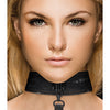 Shots Ouch Denim Collar w/Leash - Black