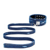 Shots Ouch Denim Collar w/Leash - Blue