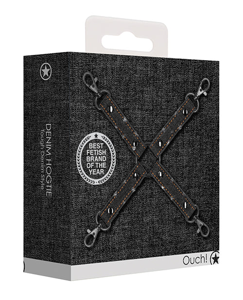 Shots Ouch Denim Hog Tie - Black