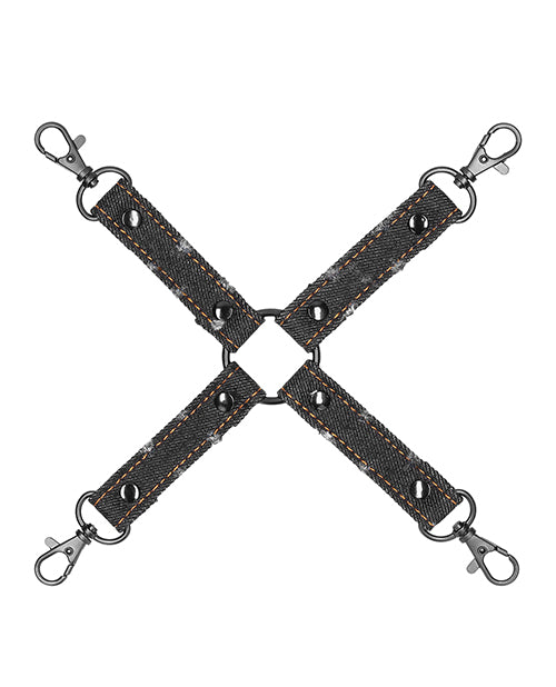 Shots Ouch Denim Hog Tie - Black