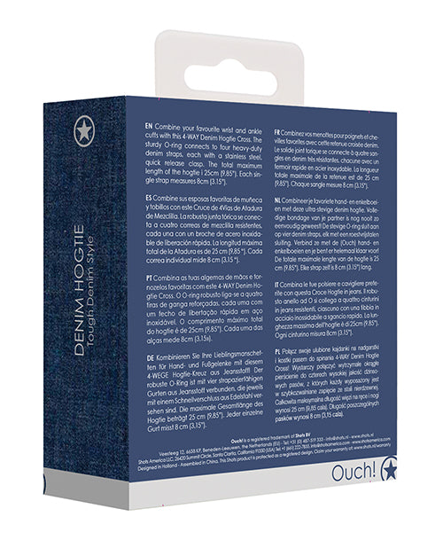 Shots Ouch Denim Hog Tie - Blue